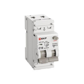 Выключатель автоматический дифференциального тока 2п (1P+N) C 10А 30мА тип AC 6кА АВДТ-63N (электрон.) PROxima EKF D63N26E10C30