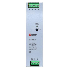 Блок питания на дин рейку 75Вт Uвх 220В AC Uвых 24В DC постоянного тока EKF DR-E-75W-24