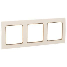 Рамка 3-м Стокгольм бел. с линией цвета шампань PROxima EKF EAM-G-302-20