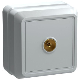 Розетка телевизионная TV 1-м ОП Октава РТВ20-ОБ IP20 бел. GENERICA EAO10-K01-DC