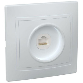 Розетка компьютерная 1-м СП Кварта РК10-КБ IP20 бел. GENERICA EKK10-K01-DM