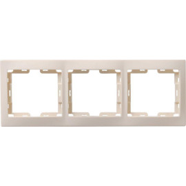 Рамка 3-м КВАРТА РГ-3-ККм горизонт. крем. GENERICA EMK30-K33-DM