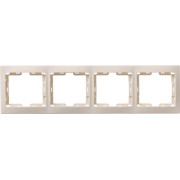 Рамка 4-м КВАРТА РГ-4-ККм горизонт. крем. GENERICA EMK40-K33-DM