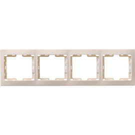 Рамка 4-м КВАРТА РГ-4-ККм горизонт. крем. GENERICA EMK40-K33-DM