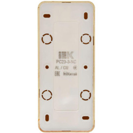 Розетка 3-м ОП GLORY РС23-3-ХС 16А с заземл. сосна IEK ERH31-K34-16