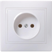 Розетка 1-м СП Кварта 10А IP20 без заземл. без защ. шторок бел. GENERICA ERK13-K01-10-DM