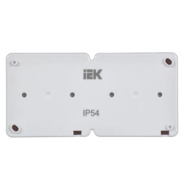 Розетка 2-м ОП Гермес Plus РСб22-3-ГПБб 16А IP54 с заземл. с крышкой бел. IEK ERMP22-K01-16-54-EC