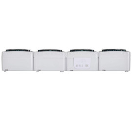 Розетка 4-м ОП Гермес Plus РСб24-3-ГПБд 16А IP54 с заземл. с дым. крышкой бел. IEK ERMP42-K03-16-54-EC