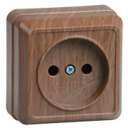 Розетка 1-м ОП Октава 10А IP20 без заземл. дуб GENERICA ERO10-K04-10-DC