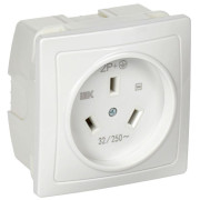 Розетка 1-м СП Рпл11-К 32А IP20 разборная для плиты с заземл. бел. IEK ERP11-032-K01