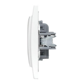 Розетка 1-м СП Минск 10А IP20 без заземл. защ. шторки бел. Basic EKF ERR10-022-100