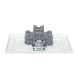 Розетка 2-м СП Минск 10А IP20 без заземл. защ. шторки бел. Basic EKF ERR10-102-100