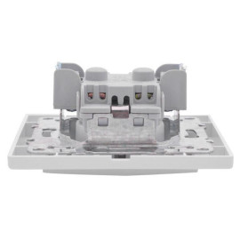 Розетка 1-м СП Минск 16А IP20 с заземл. защ. шторки бел. Basic EKF ERR16-028-100