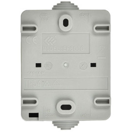 Розетка 1-м ОП Форс РСб20-3-ФСр 16А IP54 с заземл. с крышкой сер. IEK ERS12-K03-16-54-DC