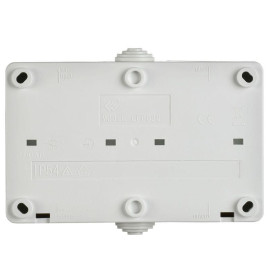 Розетка 2-м ОП Форс РСб22-3-ФБ 16А IP54 с заземл. защ. шторки бел. IEK ERS22-K01-16-54-DC