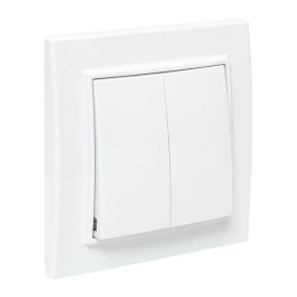 Выключатель 2-кл. СП Минск 10А IP20 бел. Basic EKF ERV10-023-10