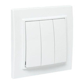 Выключатель 3-кл. СП Минск 10А IP20 бел. Basic EKF ERV10-024-10