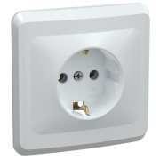 Розетка 1-м СП Вега РС10-3-ВБ с заземл. контактом без защ. штор 16А бел. GENERICA ERV11-K01-16-DM