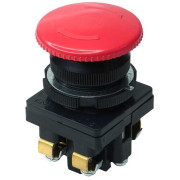 Выключатель кнопочный КЕ-141 У2 исп.2 1НО+1НЗ гриб с фиксацией 10А IP54 660В красн. Электротехник ET502409