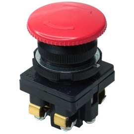 Выключатель кнопочный КЕ-141 У2 исп.2 1НО+1НЗ гриб с фиксацией 10А IP54 660В красн. Электротехник ET502409
