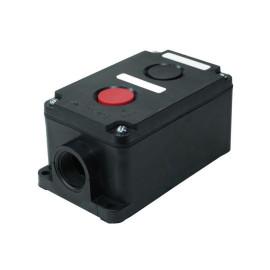 Пост кнопочный ПКЕ 222-2 У2 10А 660В 2 элемента черн. и красн. цилиндр накладной IP54 пост управления Электротехник ET519076