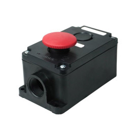 Пост управления ПКЕ 222-2 У2 10А 660В 2 элемента черн. цилиндр и красн. гриб накладной IP54 Электротехник ET519077