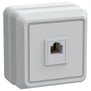 Розетка телефонная 1-м ОП Октава РТ20-ОБ IP20 бел. GENERICA ETO10-K01-DC