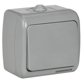 Выключатель 1-кл. 1п ОП AQUATIC ВС-20-1-0-А 10А IP54 GENERICA EVA10-K03-10-54