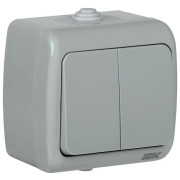 Выключатель 2-кл 1п ОП AQUATIC ВС-20-2-0-А 10А IP54 GENERICA EVA20-K03-10-54
