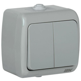 Выключатель 2-кл 1п ОП AQUATIC ВС-20-2-0-А 10А IP54 GENERICA EVA20-K03-10-54