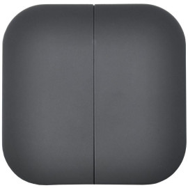 Выключатель 2-кл. ОП GLORY ВС20-2-0-ХЧм 10А черн. матов. IEK EVH20-K02M-10