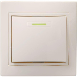 Выключатель 1-кл. СП Кварта 10А IP20 ВС10-1-1-ККм с индикацией крем. GENERICA EVK11-K33-10-DM