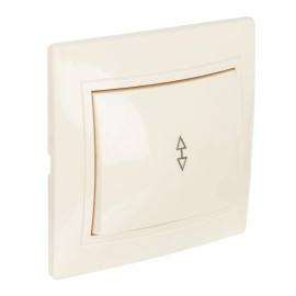 Переключатель проходной 1-кл. СП Кварта 10А IP20 ВСп10-1-0-ККм крем. GENERICA EVK12-K33-10-DM