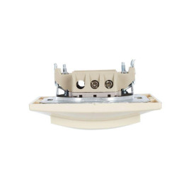 Переключатель проходной 1-кл. СП Кварта 10А IP20 ВСп10-1-0-ККм крем. GENERICA EVK12-K33-10-DM