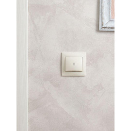 Переключатель проходной 1-кл. СП Кварта 10А IP20 ВСп10-1-0-ККм крем. GENERICA EVK12-K33-10-DM