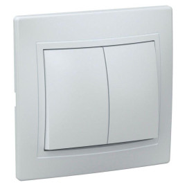 Выключатель 2-кл. СП Кварта 10А IP20 ВС10-2-0-КБ бел. GENERICA EVK20-K01-10-DM