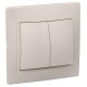 Выключатель 2-кл. СП Кварта 10А IP20 ВС10-2-0-ККм крем. GENERICA EVK20-K33-10-DM
