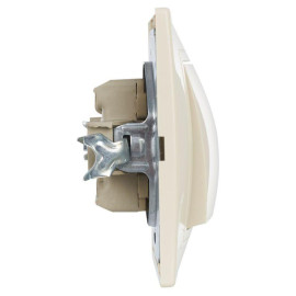 Выключатель 2-кл. СП Кварта 10А IP20 ВС10-2-0-ККм крем. GENERICA EVK20-K33-10-DM