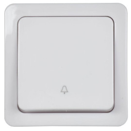 Выключатель кнопочный 1-кл. ОП Гермес Plus 10А IP54 ВСк20-1-0-ГПБ цвет клавиши: бел. бел. IEK EVMP13-K01-10-54-EC