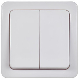 Выключатель 2-кл. ОП Гермес Plus 10А IP54 ВС20-2-0-ГПБ бел. IEK EVMP20-K01-10-54-EC