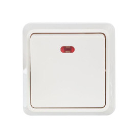 Выключатель 1-кл. ОП Октава 10А IP20 ВС20-1-1-ОБ с индикацией бел. GENERICA EVO11-K01-10-DC