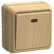 Выключатель 1-кл. ОП Октава 10А IP20 ВС20-1-1-ОС с индикацией сосна GENERICA EVO11-K03-10-DC