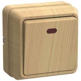 Выключатель 1-кл. ОП Октава 10А IP20 ВС20-1-1-ОС с индикацией сосна GENERICA EVO11-K03-10-DC