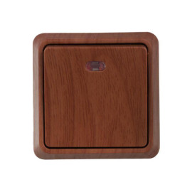 Выключатель 1-кл. ОП Октава 10А IP20 ВС20-1-1-ОД с индикацией дуб GENERICA EVO11-K04-10-DC