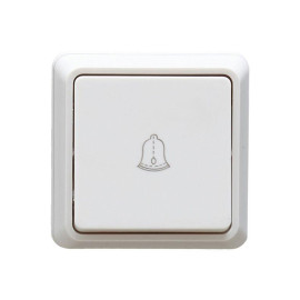 Выключатель кнопочный 1-кл. ОП Октава 10А IP20 ВСк20-1-0-ОБ бел. GENERICA EVO13-K01-10-DC