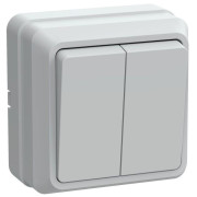 Выключатель 2-кл. ОП Октава 10А IP20 ВС20-2-0-ОБ 250В бел. GENERICA EVO20-K01-10-DC
