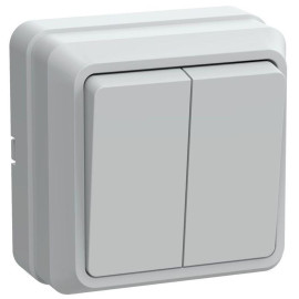 Выключатель 2-кл. ОП Октава 10А IP20 ВС20-2-0-ОБ 250В бел. GENERICA EVO20-K01-10-DC