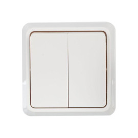 Выключатель 2-кл. ОП Октава 10А IP20 ВС20-2-0-ОБ 250В бел. GENERICA EVO20-K01-10-DC