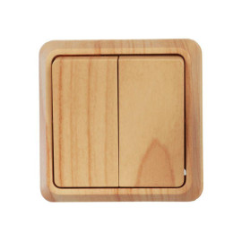 Выключатель 2-кл. ОП Октава 10А IP20 ВС20-2-0-ОС сосна GENERICA EVO20-K03-10-DC