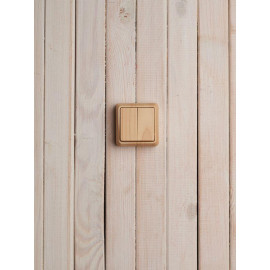 Выключатель 2-кл. ОП Октава 10А IP20 ВС20-2-0-ОС сосна GENERICA EVO20-K03-10-DC